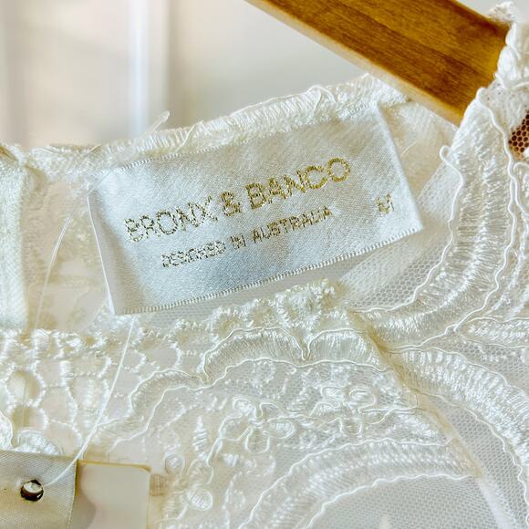 Bronx and Banco Bohemian Summer Dress in White NWT Size M - Picture 9 of 10